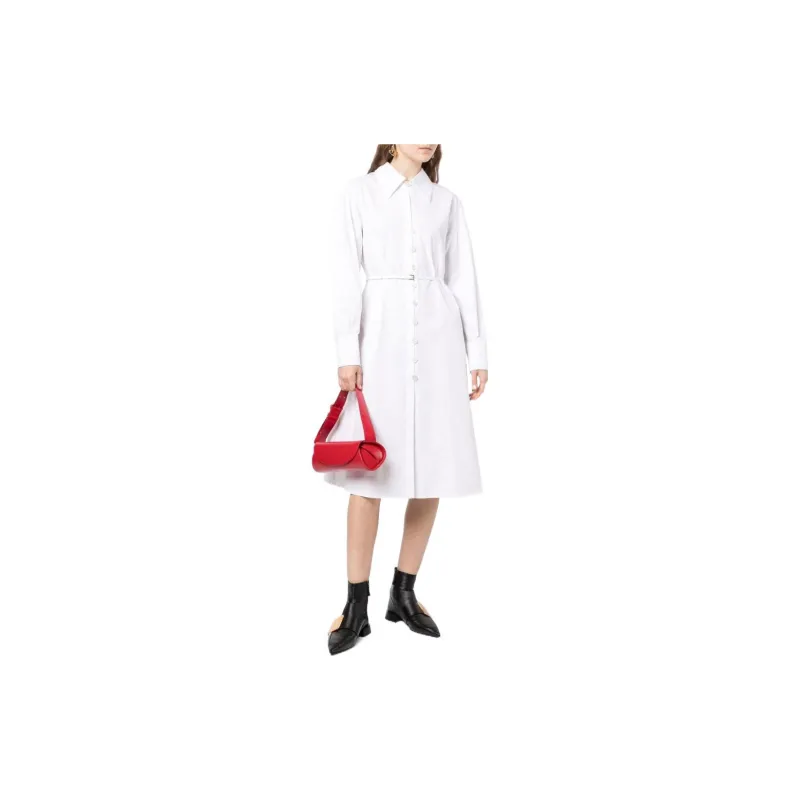 JIL SANDER Long-Sleeved Dresses Women's White-1