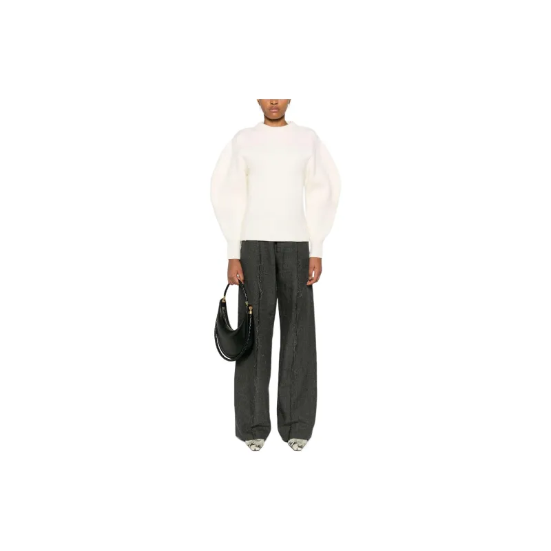 JIL SANDER Crewneck Puff Sleeved Jumper-1