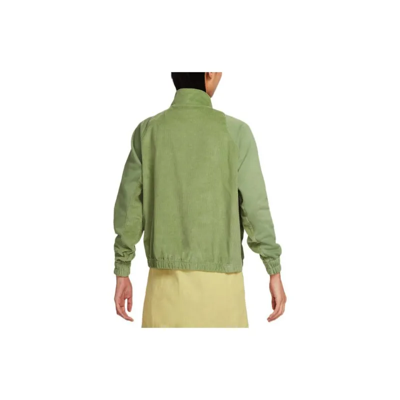 Nike Air Women's Corduroy Fleece Full Zip Jacket Green-4