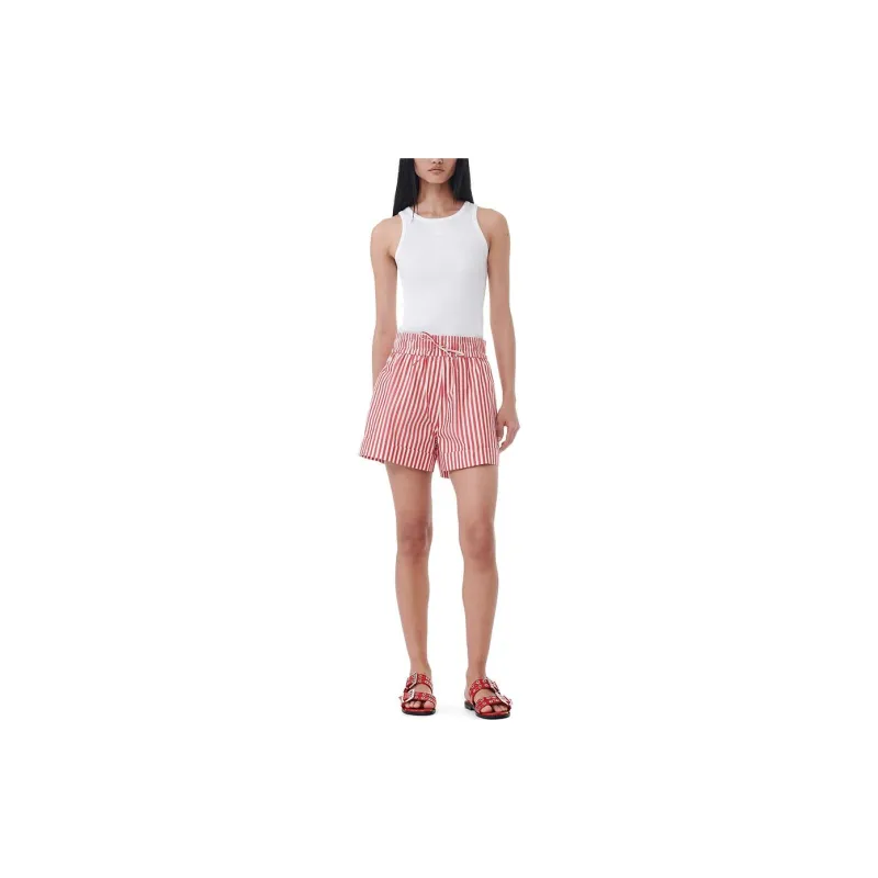 GANNI Striped Shorts-1