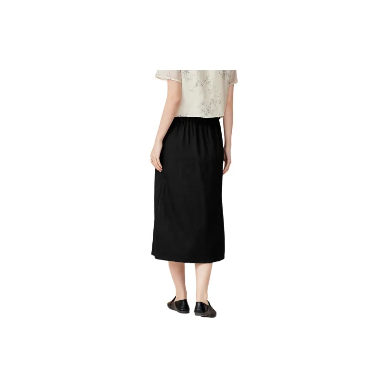 EICHITOO Casual Long Skirts Women's Black-1