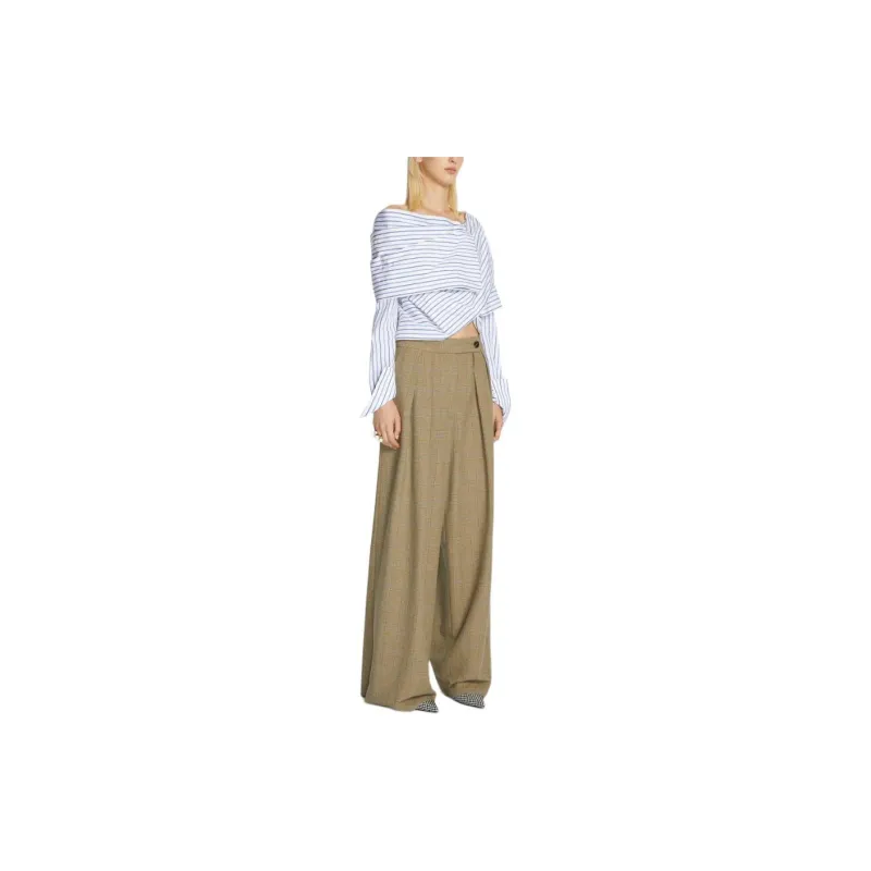 DRIES VAN NOTEN SS24 Casual Pants Women's Khaki-3