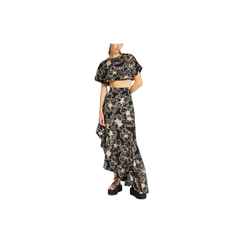 MaxMara Knit Long Skirts Women's Black-1