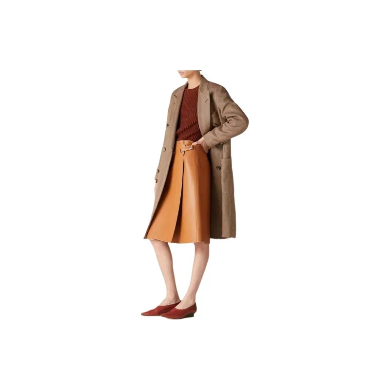 Loro Piana Herwin Coat Coats Women's Brown-4