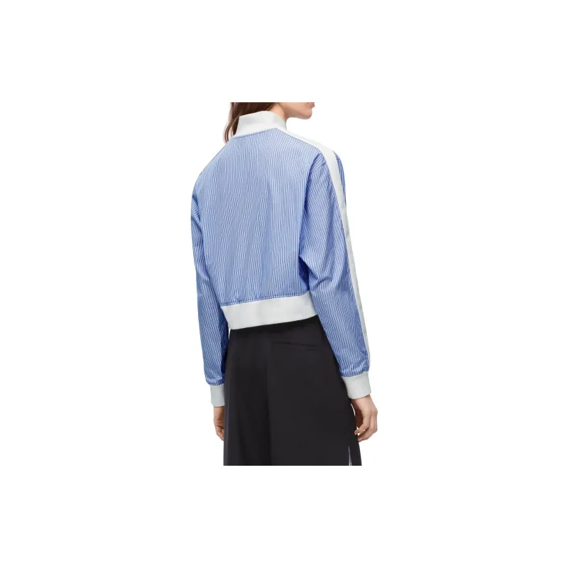 LOEWE Tracksuit Jacket In Striped Cotton Jackets & Coats Women's Blue-3