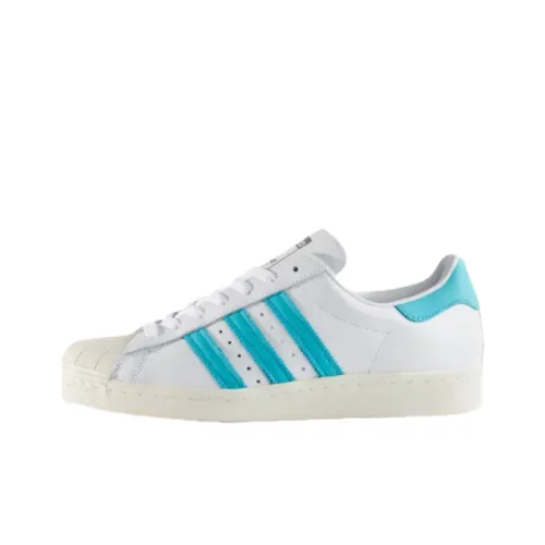 Adidas Originals Superstar 80s Skateboard Shoes Unisex Low-Top White/Blue