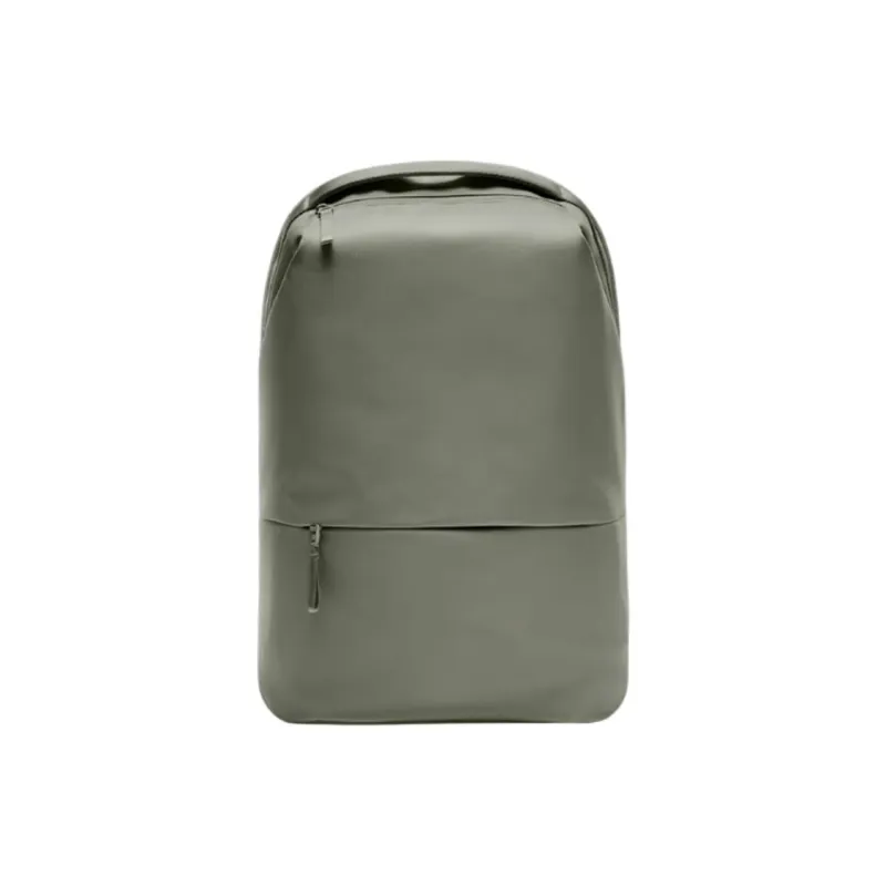 MI Polyester Backpack Medium Size Unisex Elegant Gray Green/Simple Rock Black/Light Khaki-2
