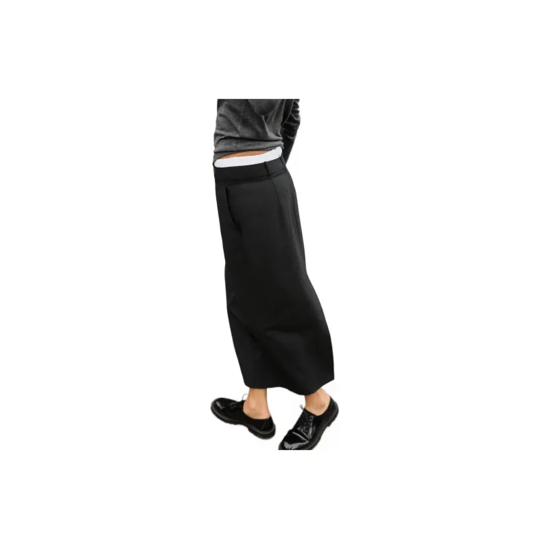 ZARA Casual Long Skirts Women's Black-1