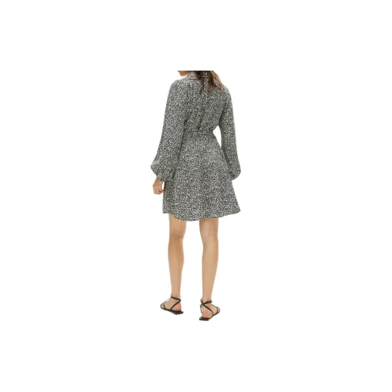H&M Long-Sleeved Dresses Women's Black/Small Floral-2