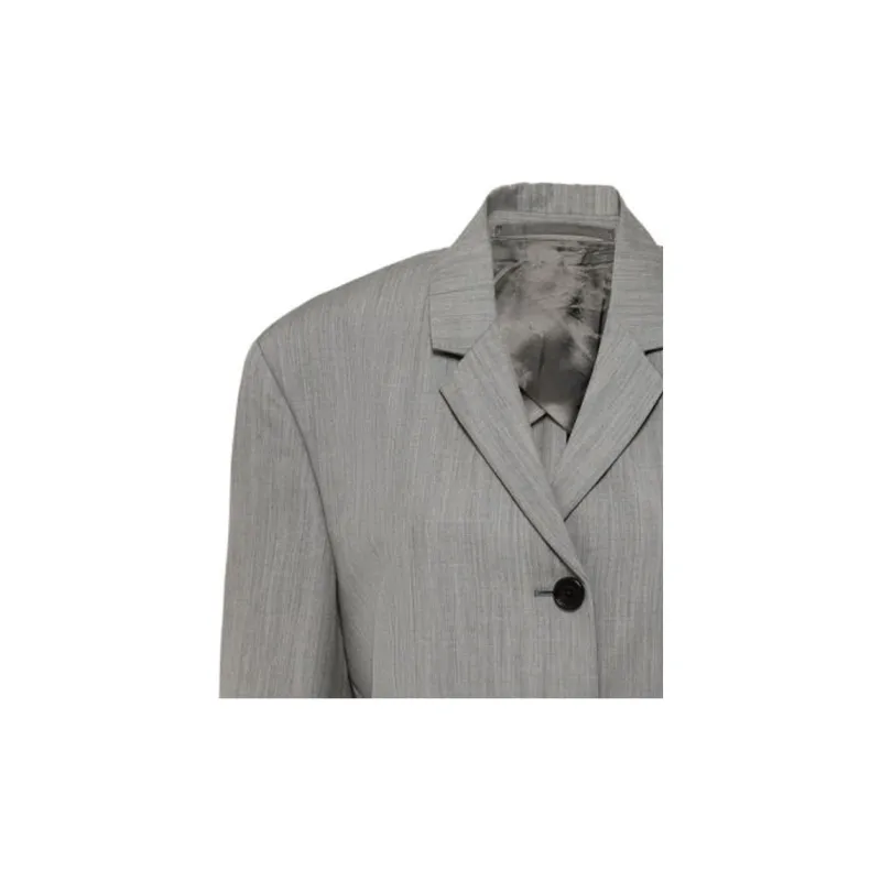PRADA Button Up Belted Jacket-5
