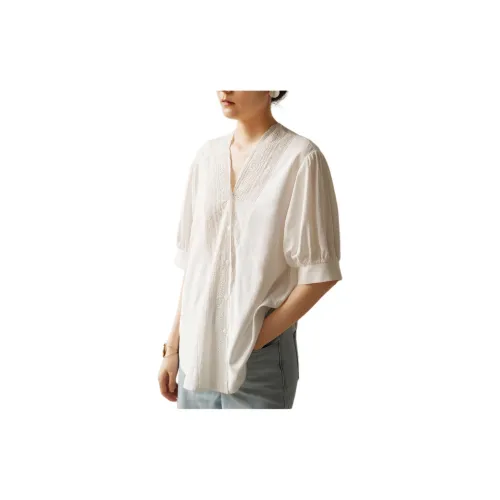 SHALLOW STREAMS Shirt Women's Pearl White
