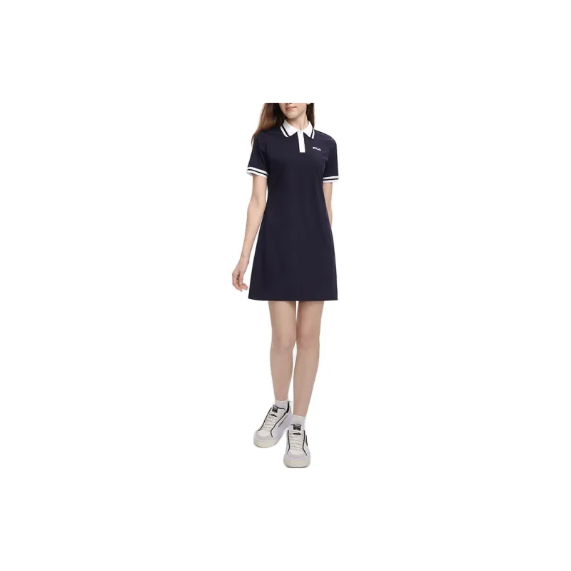 FILA Short Sleeved Dress Women's Legend Blue-4