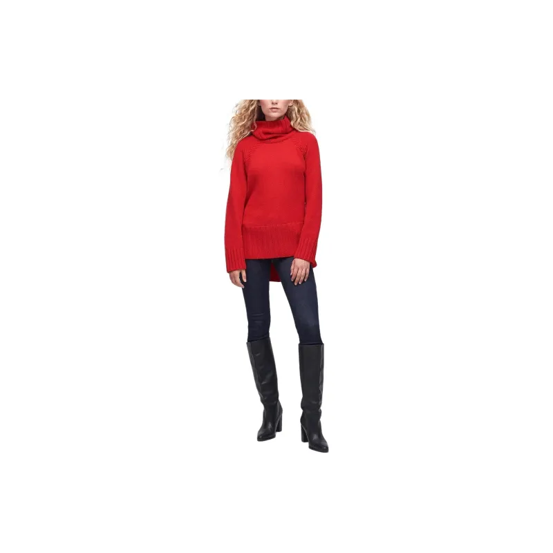 BARBOUR Norma Knitted Jumper Sweater Women's Red-1