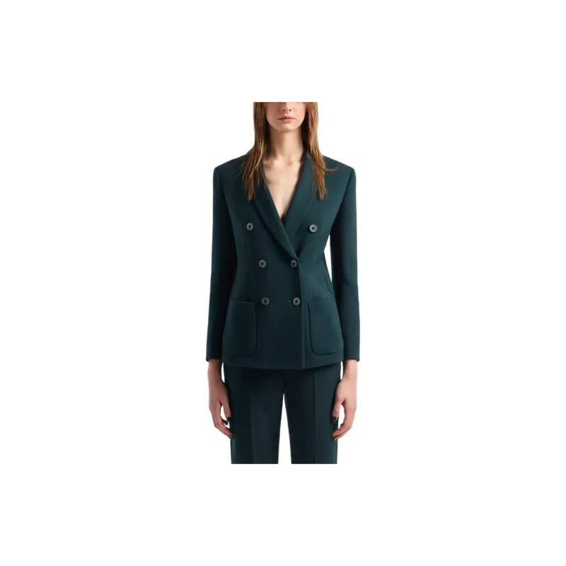 GIORGIO ARMANI Double breasted Jacket In Stretch Double sided Wool-1