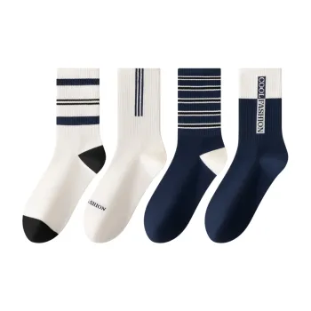 MIIOW Trend Party Series Mid Calf Socks Unisex 4 Pack