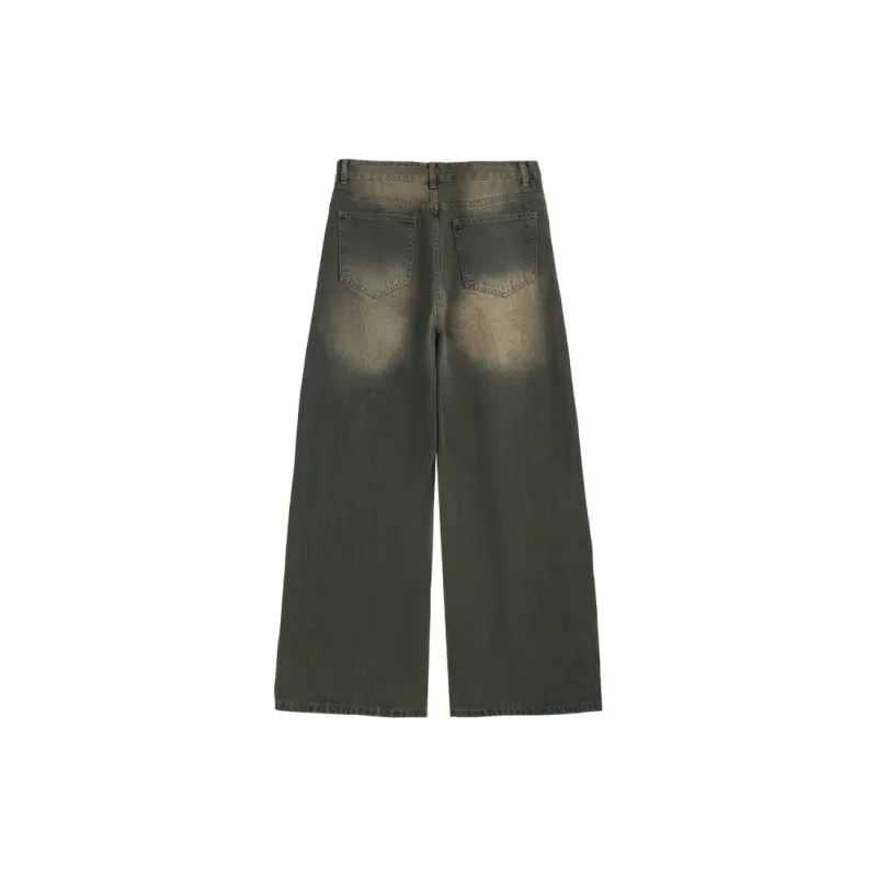 HKRXEC Jeans Unisex Vintage Green-1