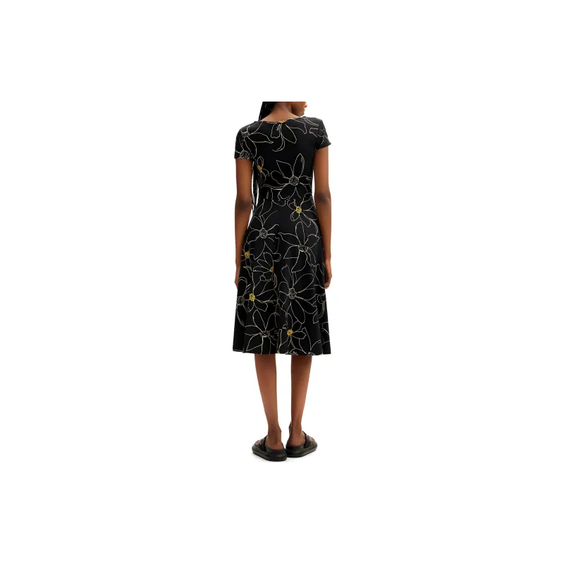 Desigual Short Sleeved Dress Women's Black-2