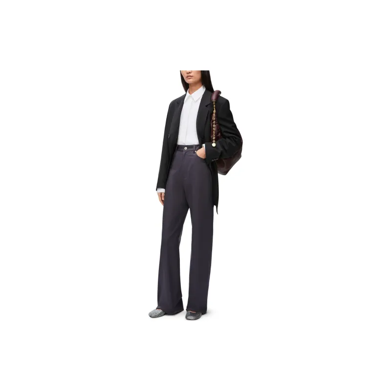 LOEWE Double Breasted Interlock Weave Blazer-3