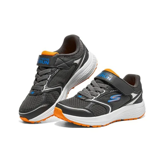 Skechers Slip Resistant Shock Absorbers Low Top Kids' Running Shoes Black Orange Teenagers-2