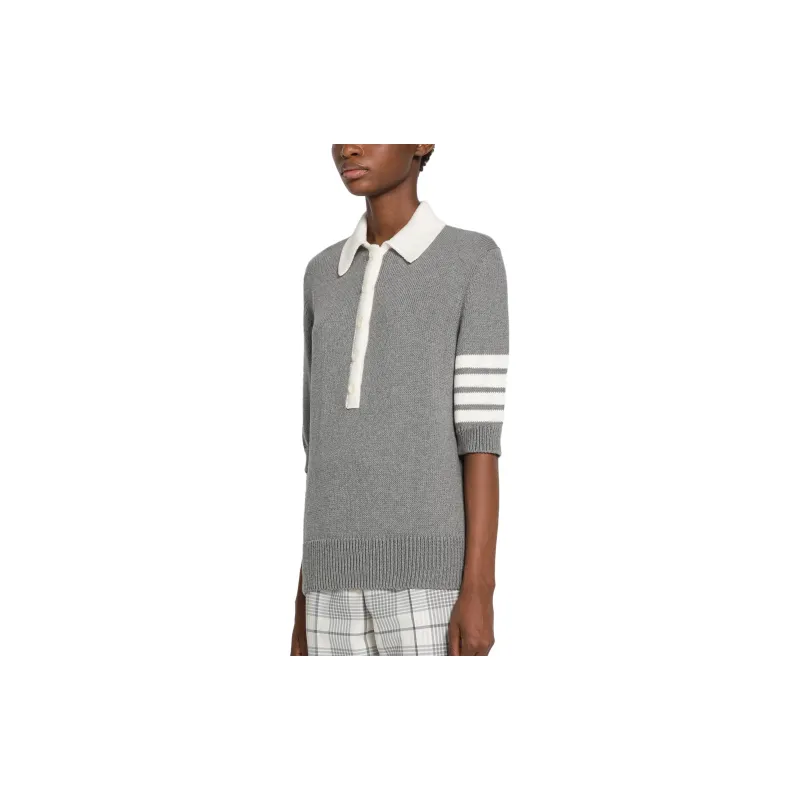 THOM BROWNE· Polo Shirt Women's Gray-3