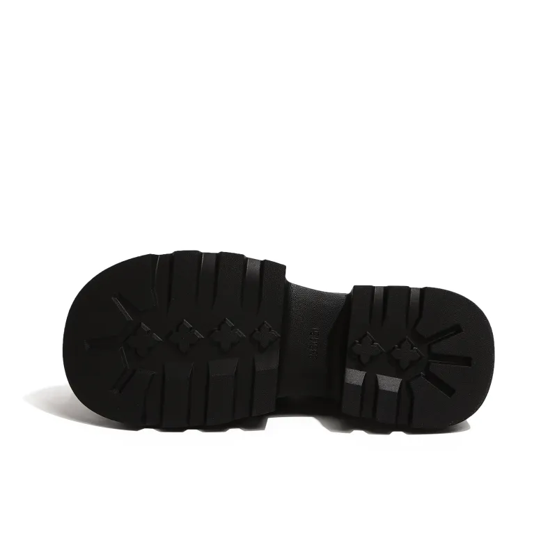 SHUXI Loafers Women's Black Glossy/Black Matte-4