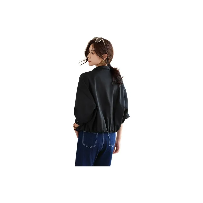 Yi Mengyuan Cropped Trench Coat Women's-13