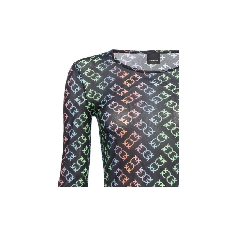 PINKO Graphic Print Long Sleeve Top-3