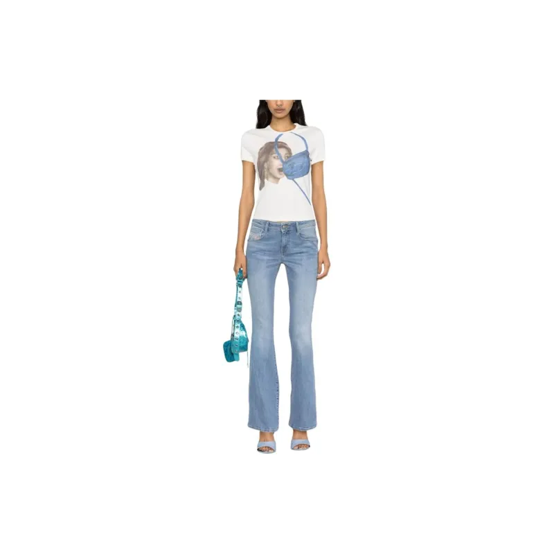 DIESEL Women's 1969 D Ebbey Slim Bootcut Jeans Light Blue-1