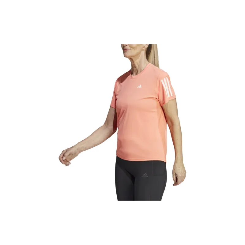 Adidas Drop Shoulder Sleeve T Shirt Women's Orange-2