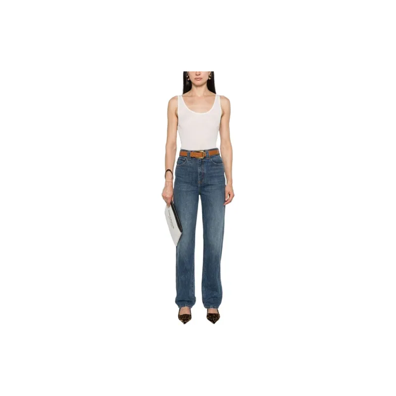 SAINT LAURENT Sleeveless Ribbed Tank Top-2