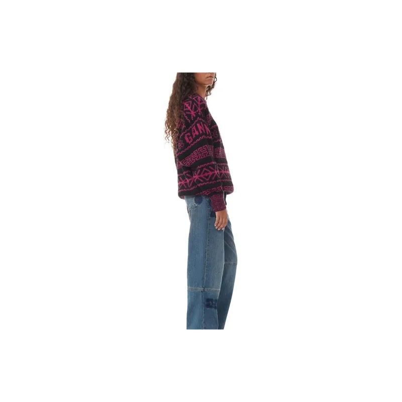 GANNI FW23 Sweater Knitwear Women's Fiji Floral-1