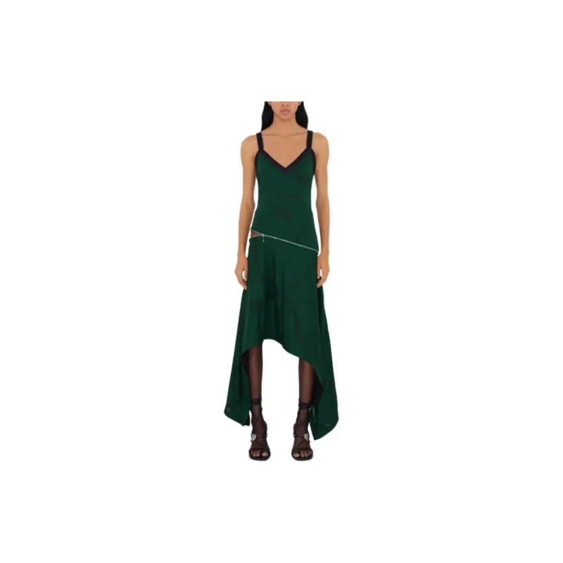 Burberry Shield Hardware Asymmetric Midi Dress-2