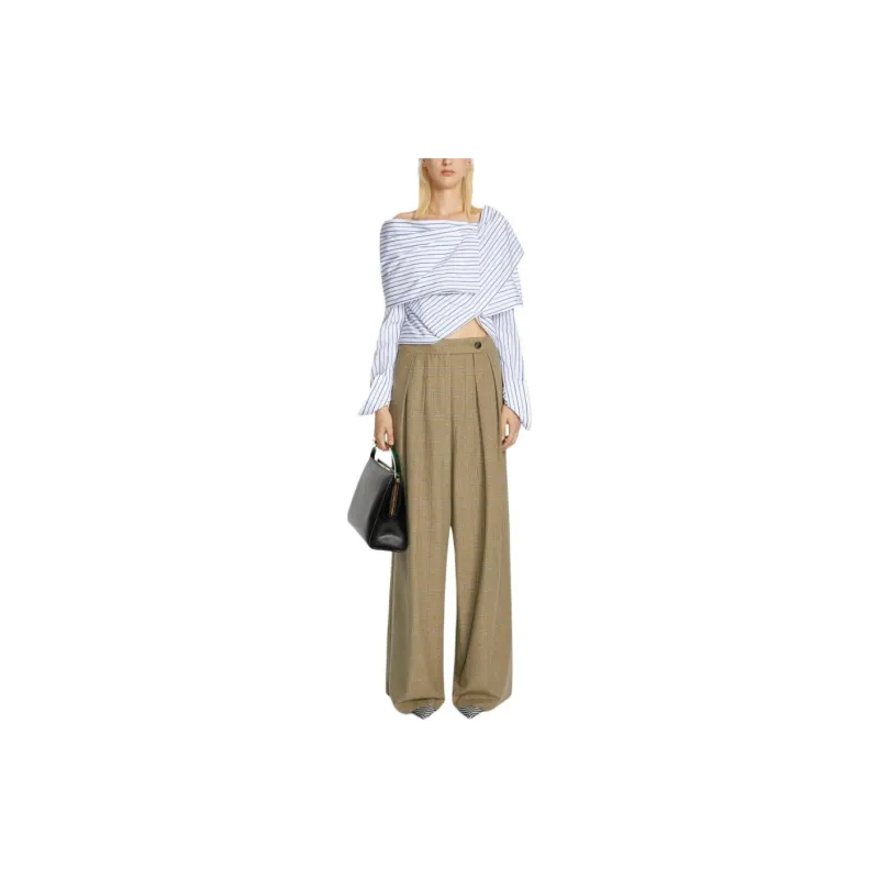 DRIES VAN NOTEN SS24 Casual Pants Women's Khaki-1