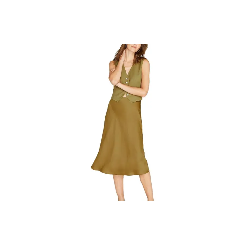 CLUB MONACO Casual Long Skirt Women's Tan-2