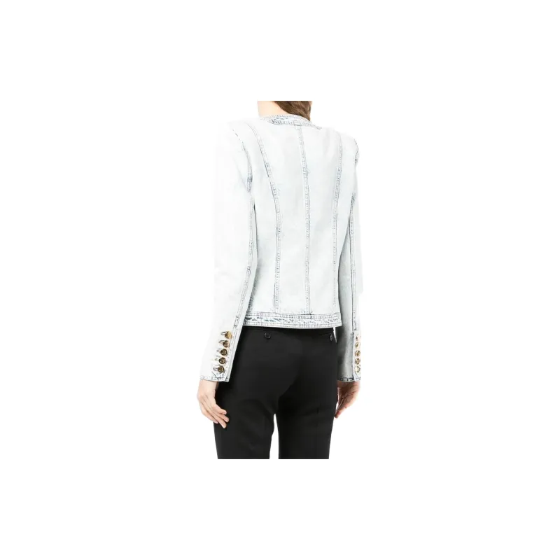 BALMAIN Jackets Women's Light Blue-3