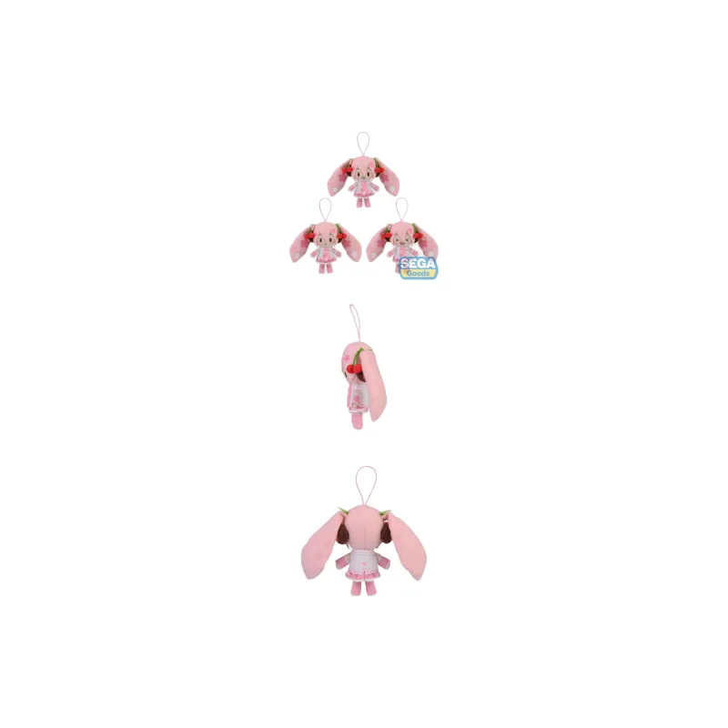 SEGA Hatsune Miku VOCALOID Cherry Blossom Future MP Mascot Dolls Plush Pendant 14cm Height-1