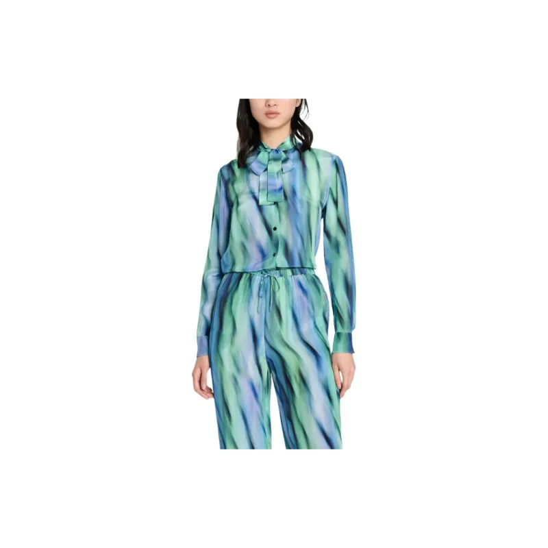 ARMANI EXCHANGE Shirt Women's Blue Green-3