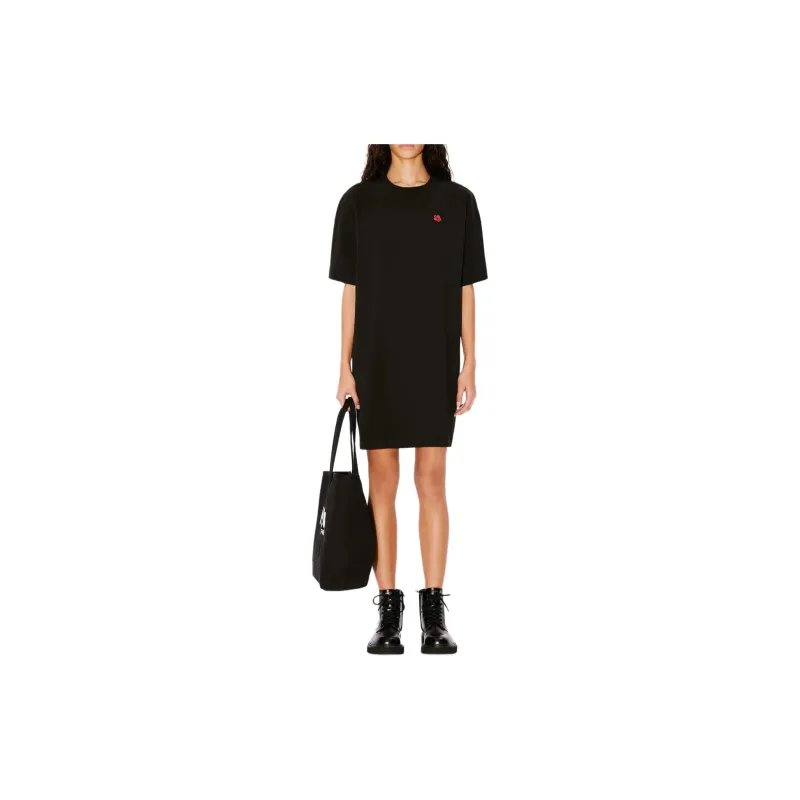KENZO Boke Flower Embroidered T Shirt Dress-2