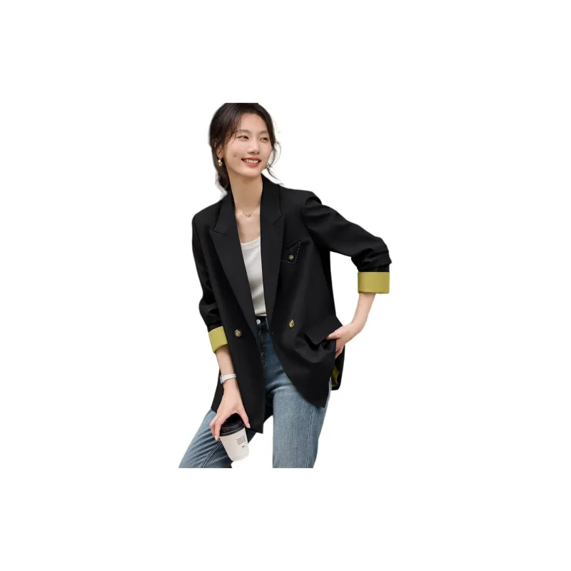 XWI Business Suit Women's Black & Yellow Green-1