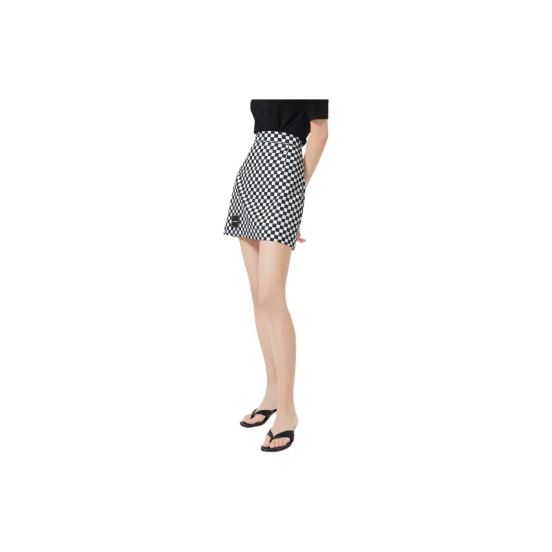 EICHITOO Casual Short Skirts Women's Black Plaid-2