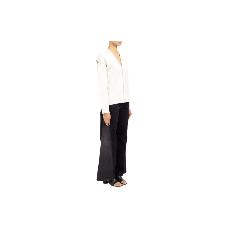 MM6 Maison Margiela V neck Cut out Cardigan-3