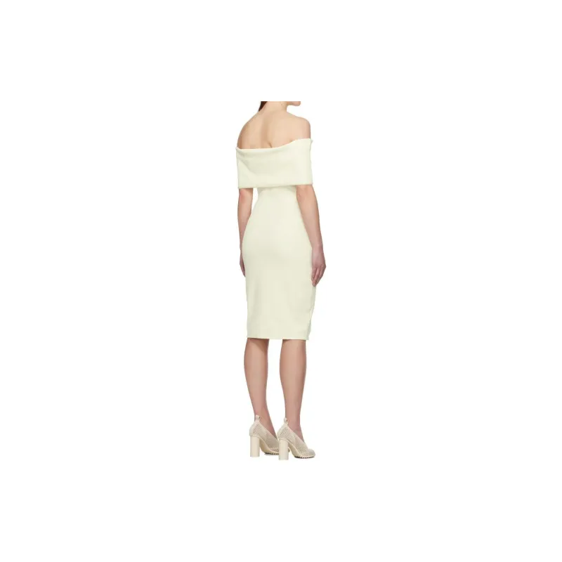 Bottega Veneta Off The Shoulder Fitted Dress-3