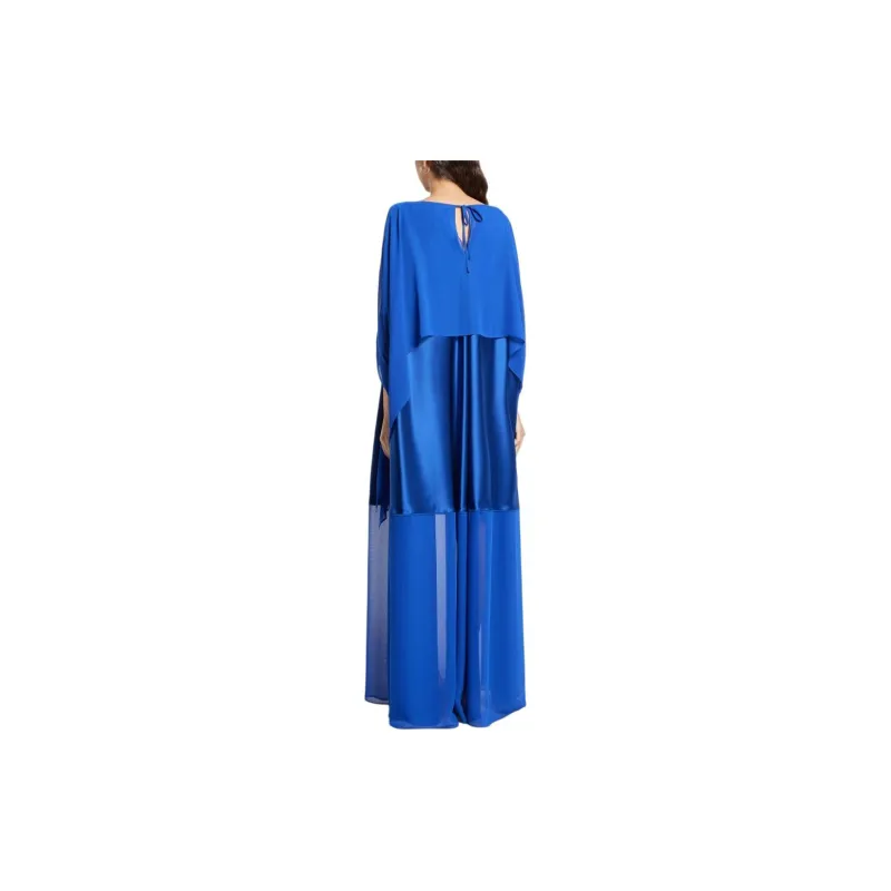 Talbot Runhof Loggia Crepe Cape Gown-2