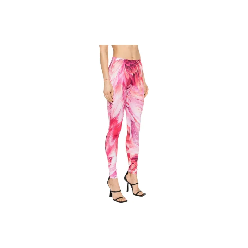 Roberto Cavalli Plumage-print Leggings-3
