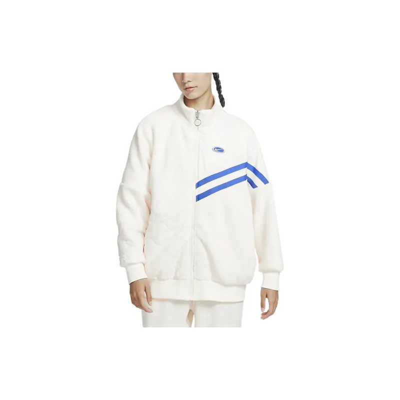 Nike Velvet Jackets Women's Light Ivory White-2