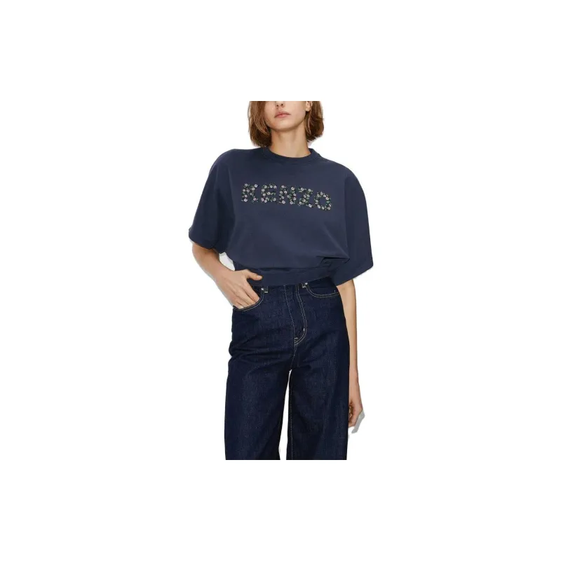 KENZO T-Shirts Women's Dark Blue-2