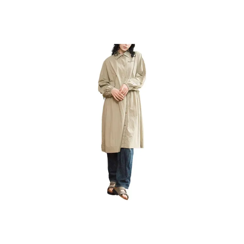 Champion Trench Coats Women's Light Khaki-1