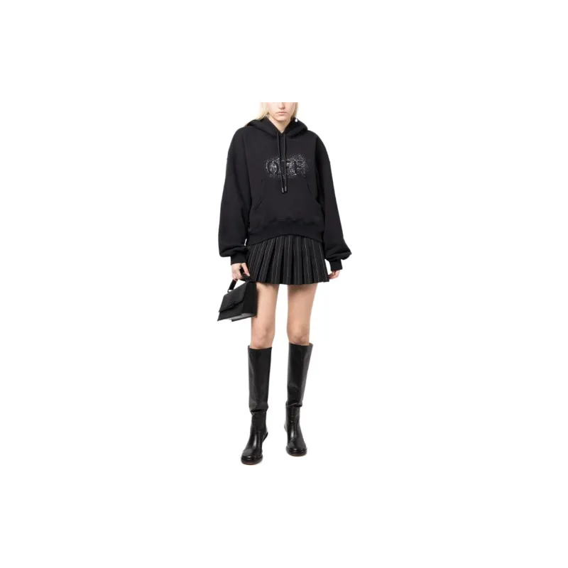 OFF WHITE Drawstring Long Sleeved Hoodie-1