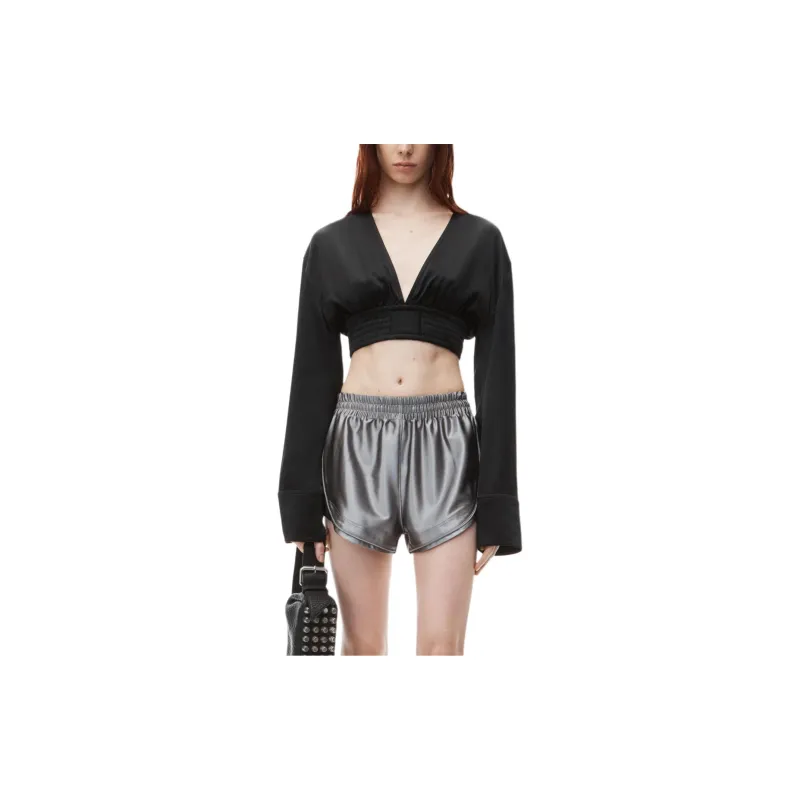 Alexander Wang V Front Elastic Longsleeve Black-3