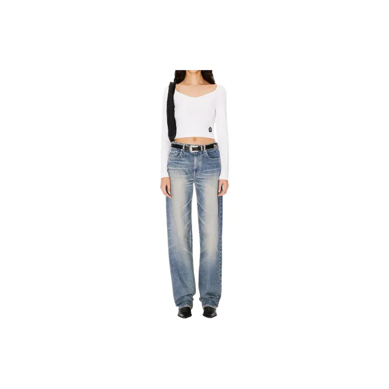 KENZO Logo Floral Emblem Cropped Long Sleeved T Shirt Women's White-2